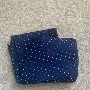 Lands' End Women's XL Navy Polka Dot Cropped Pants Casual